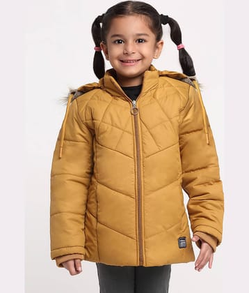 VERO AMORE Girls Polyester Quilted & Bomber For ( Pack of 1 , Black )