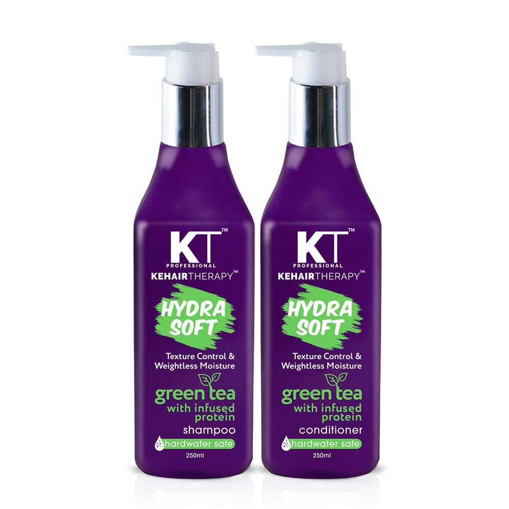 KT Professional Hydra Soft Shampoo & Conditioner, Texture Control & Weightless Moisture - 250ml Each