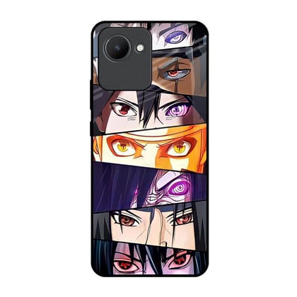 Anime Eyes Glass Case for Realme C30