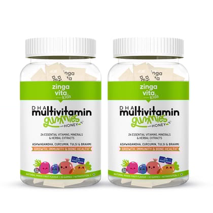 Multivitamin gummies with Honey for kids-Pack of 2 <br> (2 months)