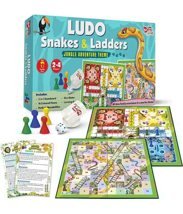 Ludo & Snakes Ladders Board Game Set for Kids- 2in1 Party & Fun Games Board Game