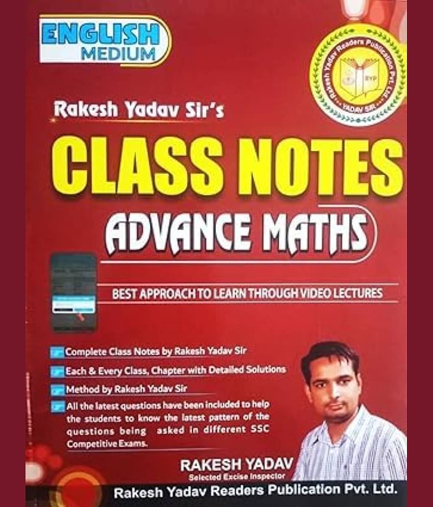 RAKESH YADAV CLASS NOTES ADANCE MATHS IN ENGLISH NEW