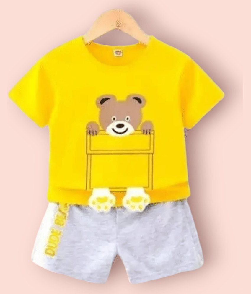 ODIMENT Pack of 1 Boys Cotton T-Shirt & Shorts Set ( Multicolor )