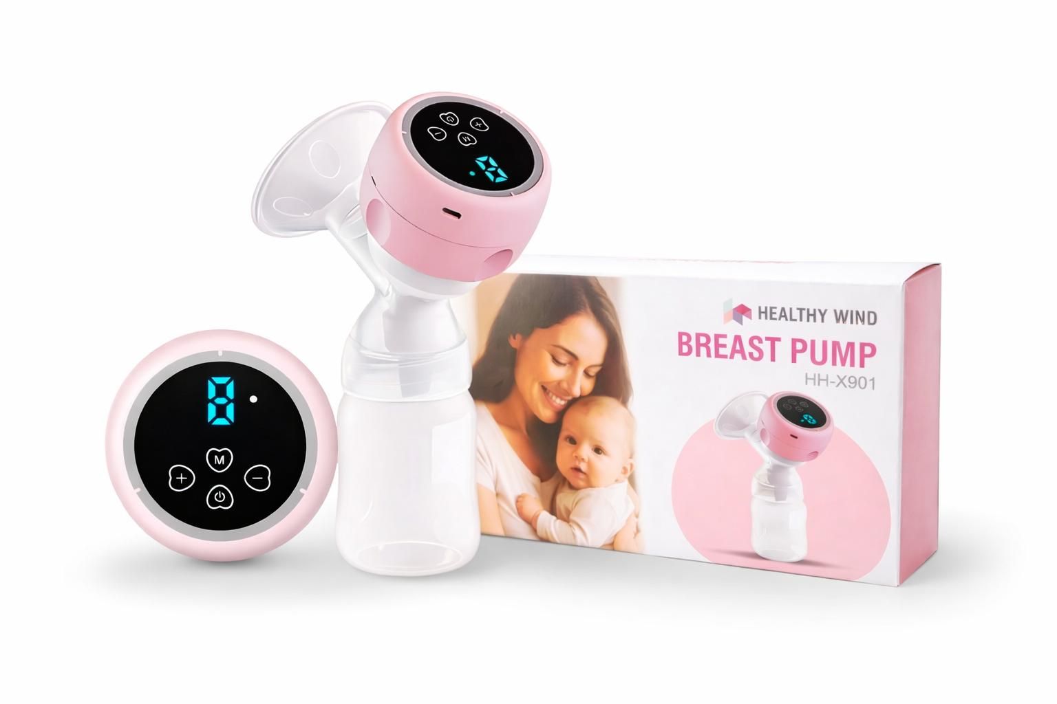 HEALTHYWIND Modern Automatic Breast Pump Efficient Electric Milk Pump for Breastfeeding Mothers Comfortable, Portable, Quiet Suction Pump Ideal Postpartum Nursing Solution
