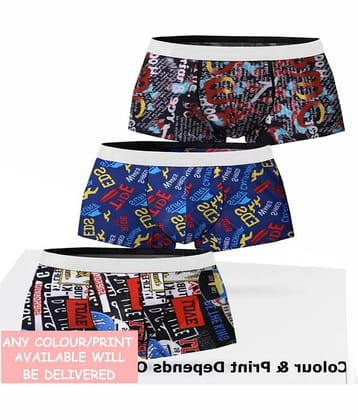 CAVENDRES Pack of 3 Nylon Trunks For Men's ( Multicolor1 )
