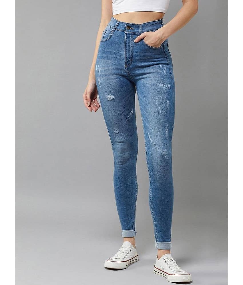Dolce Crudo - Blue Denim Skinny Fit Women's Jeans ( Pack of 1 )