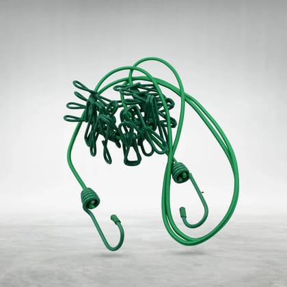 Portable Clothes Drying Rope with 12 Metal Clips Elastic Travel Laundry Clothesline for Indoor & Outdoor Drying, Camping, Hotel, Balcony & Home Use (Random Color) Portable Clothes Drying Rope with 12 Metal Clips Elastic Travel Laundry Clothesline for Indoor & Outdoor Drying, Camping, Hotel, Balcony & Home Use (Random Color)
