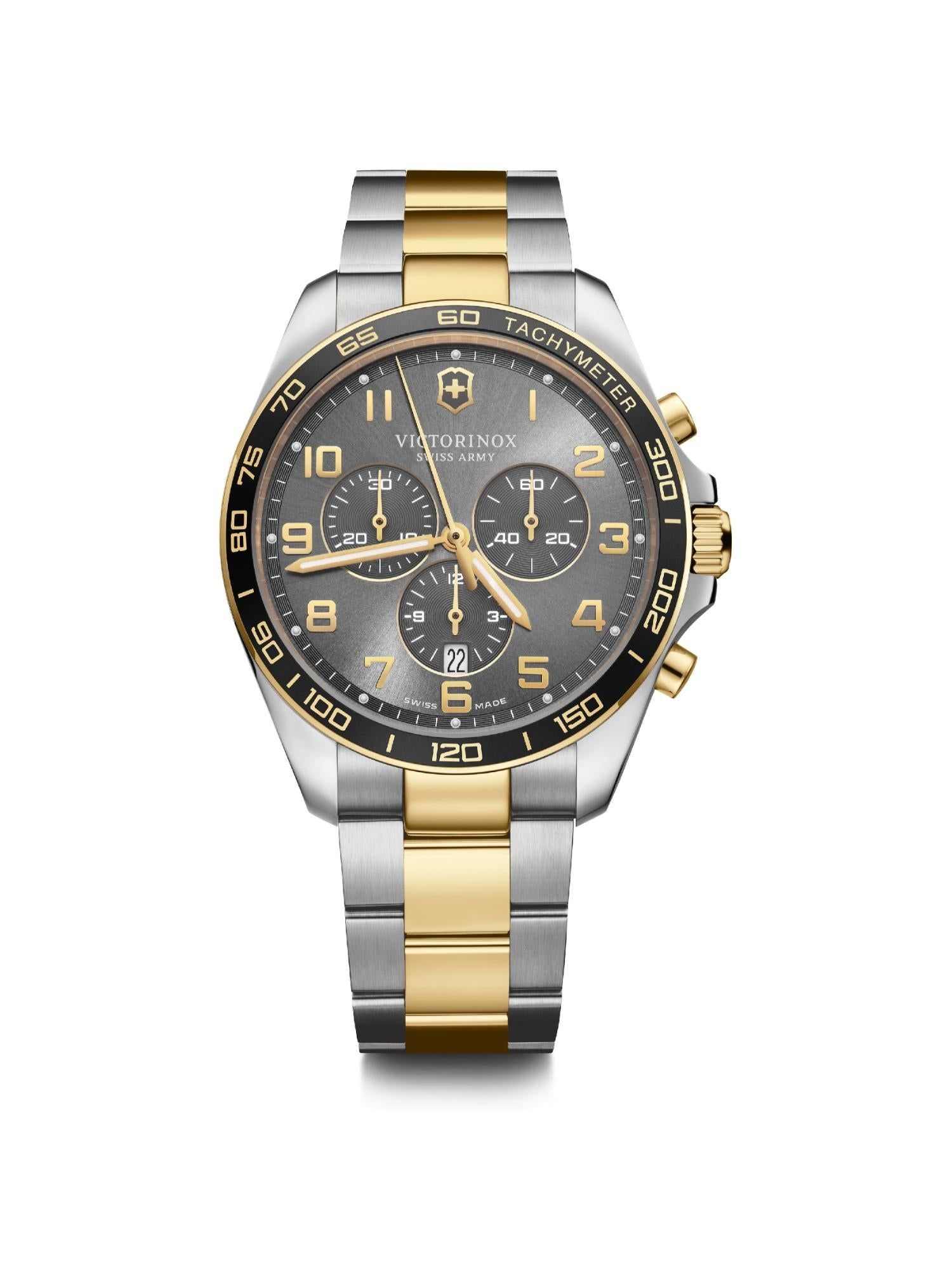 Victorinox Men 42 mm Size Grey Dial Field Force Chronograph Watch - V241902-Grey