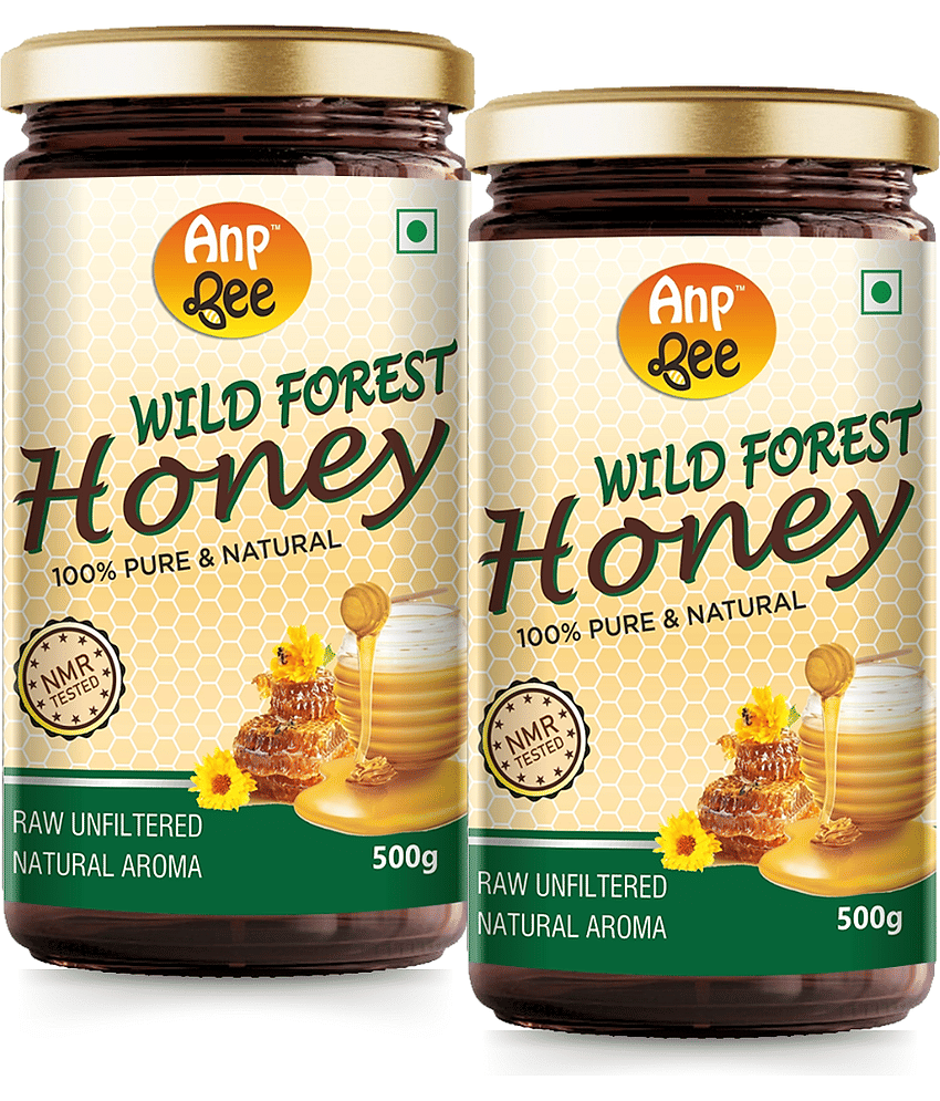 ANP BEE 100% Pure NMR Tested Wildflower Honey Wild Forest Honey 500 g Pack of 2