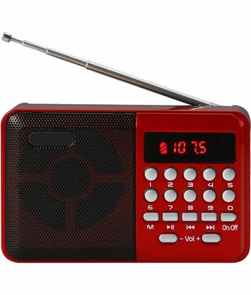 Neo M34 VP 5 W Bluetooth Speaker Bluetooth V 5.0 with USB,SD card Slot Playback Time 4 hrs Red