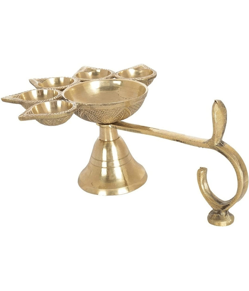 NAVYAKSH Brass Akhand Diya - Pack of 4