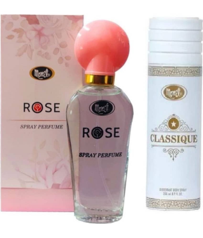 Monet ROSE PERFUME 30 ML&CLASSIQUE DEO 200 ML Deodorant Spray & Perfume for Men,Women 230 ml ( Pack of 2 )