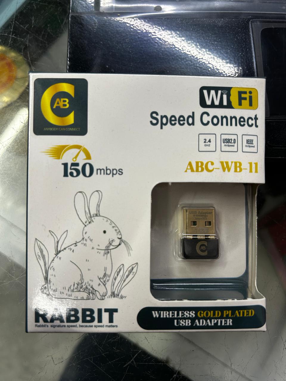 ABC GOLD PLATED 150Mbps Wireless USB Wi-Fi Adapter for PC, Laptop | Supports Windows, Mac and Linux | USB 2.0