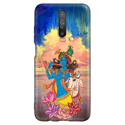 Lord Krishna POCO X2 Premium Embossed Mobile cover