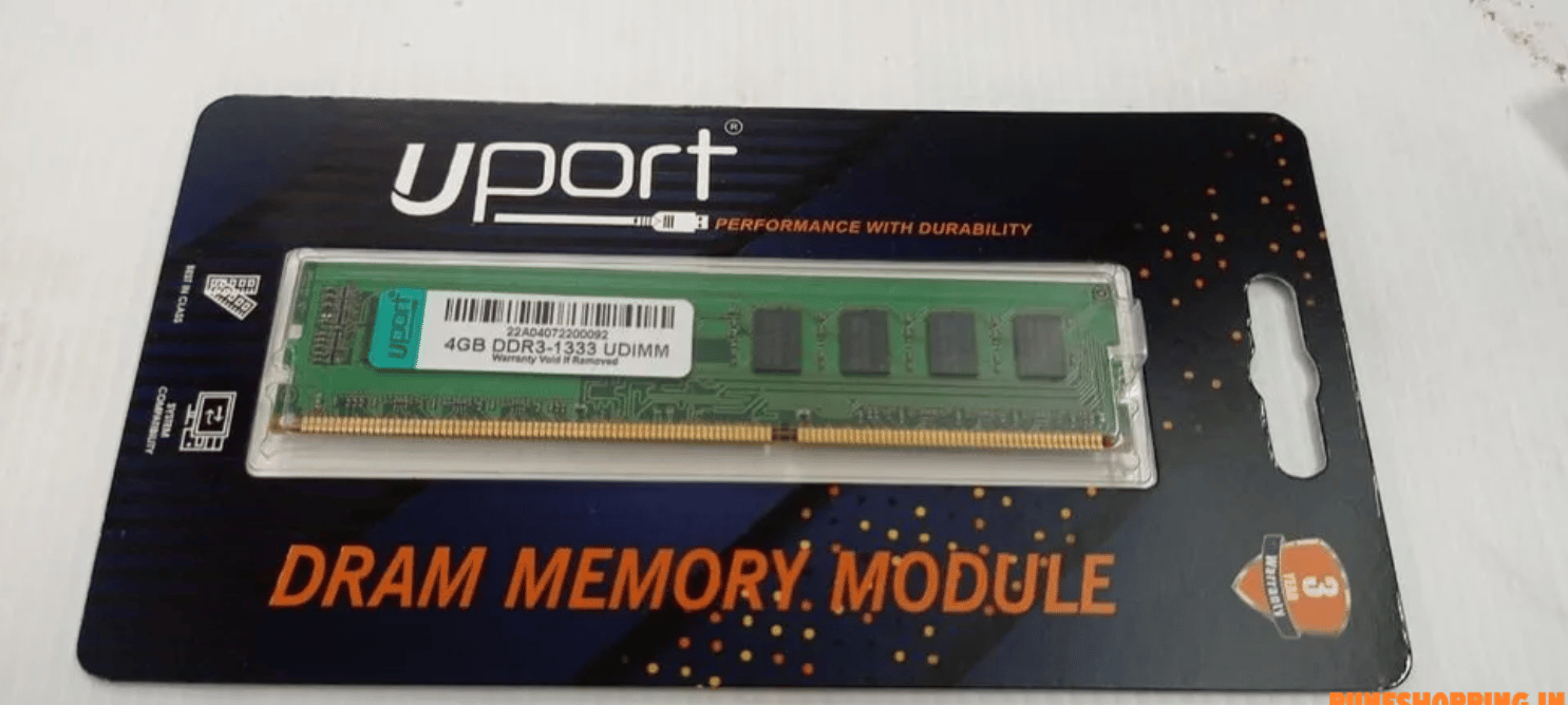 UPort 4GB DDR3-1333 UDIMM RAM, 1333 Mhz