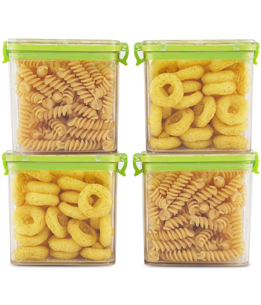 PearlPet - Green Polyproplene Food Container ( Pack of 4 )