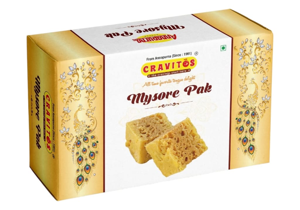 Cravitos Mysore Pak & Besan Laddu - 200g Each | Traditional Indian Mithai | Combo Pack Of 400g