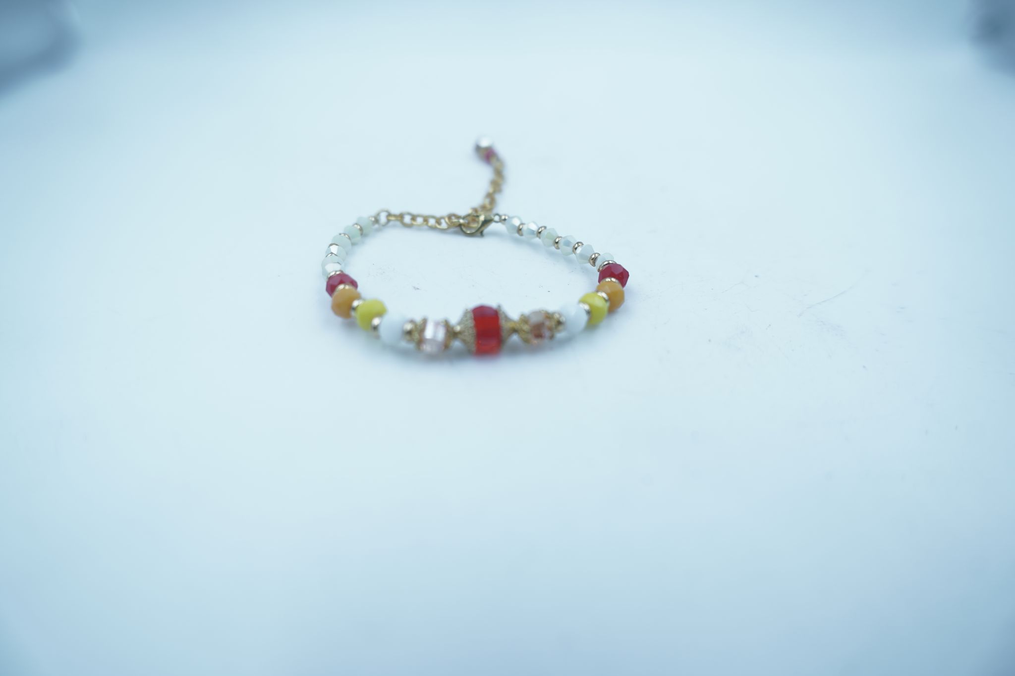 Elegant Adjustable Beaded Chain Bracelet
