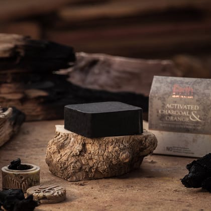 Activated Charcoal & Orange Soap │SLS & Paraben Free │Glycerin Rich-100 gm