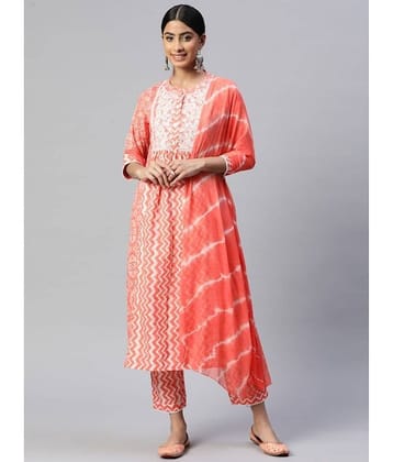 Vbuyz - Coral Straight Cotton Women's Stitched Salwar Suit ( Pack of 1 )