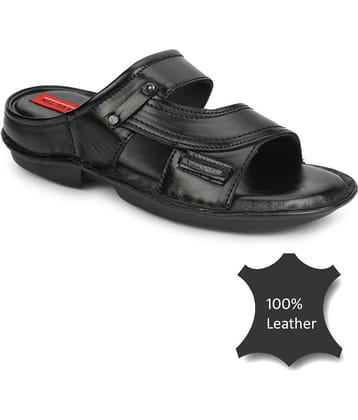 Fashion Victim Black Leather Sandals