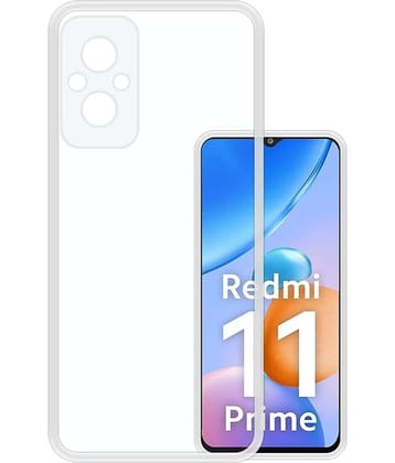 ZAMN - Transparent Silicon Plain Cases Compatible For REDMI 11 PRIME 4G ( Pack of 1 )