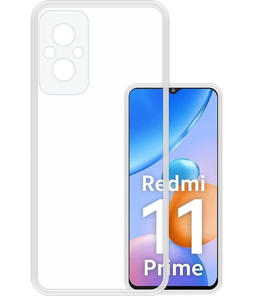ZAMN - Transparent Silicon Plain Cases Compatible For REDMI 11 PRIME 4G ( Pack of 1 )