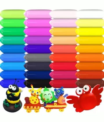 Freedy (Pack of 12)  Dry Clay, Colorful Children Soft Clay, Creative Art Crafts, Gifts for Kids-Multi Color. Non-Toxic Modeling Magic Fluffy Foam Bouncing Clay Putty Kit for Kids with Tools