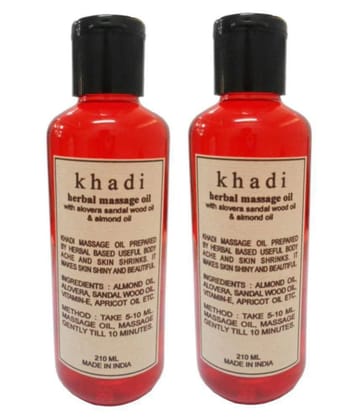 Khadi Herbal Sandalwood massage oil Essential Oil 420 ml Pack of 2
