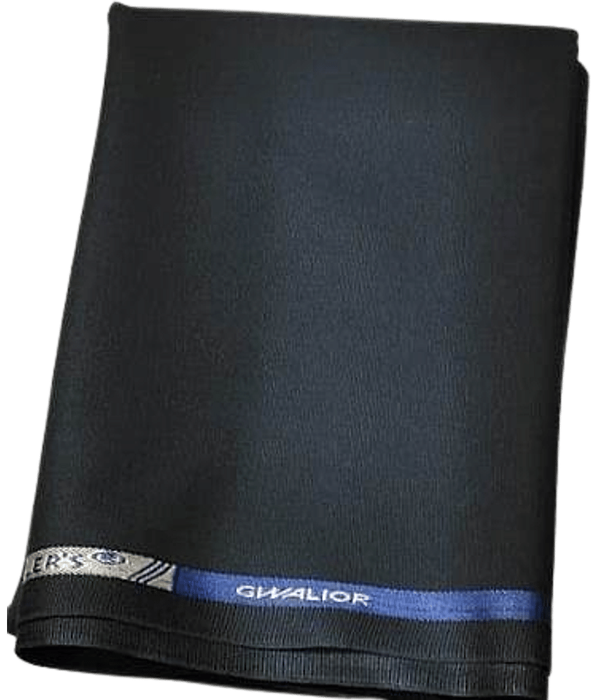 Gwalior Black Polyester Blend Men's Unstitched Pant Piece ( Pack of 1 )
