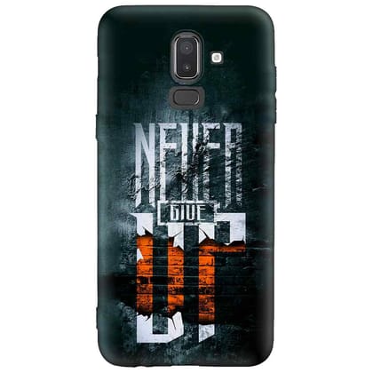 Never Give Up Samsung J8 Premium Embossed Mobile cover