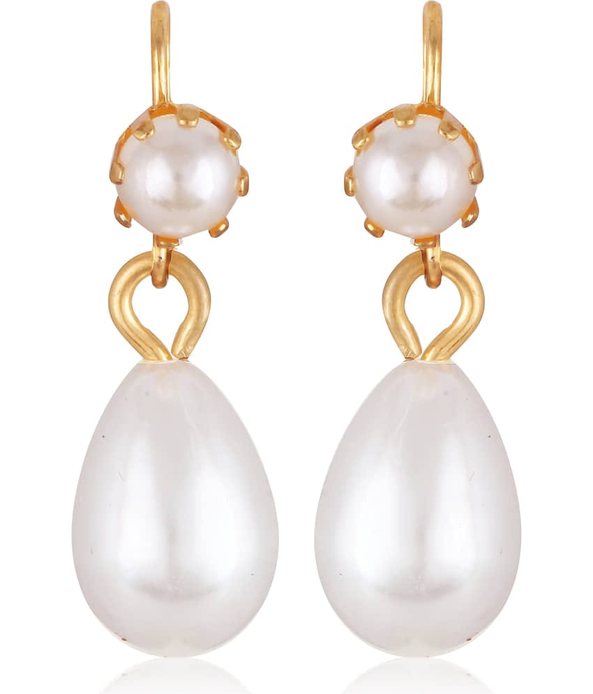 Vighnaharta Gold Drop Earrings ( Pack of 1 )