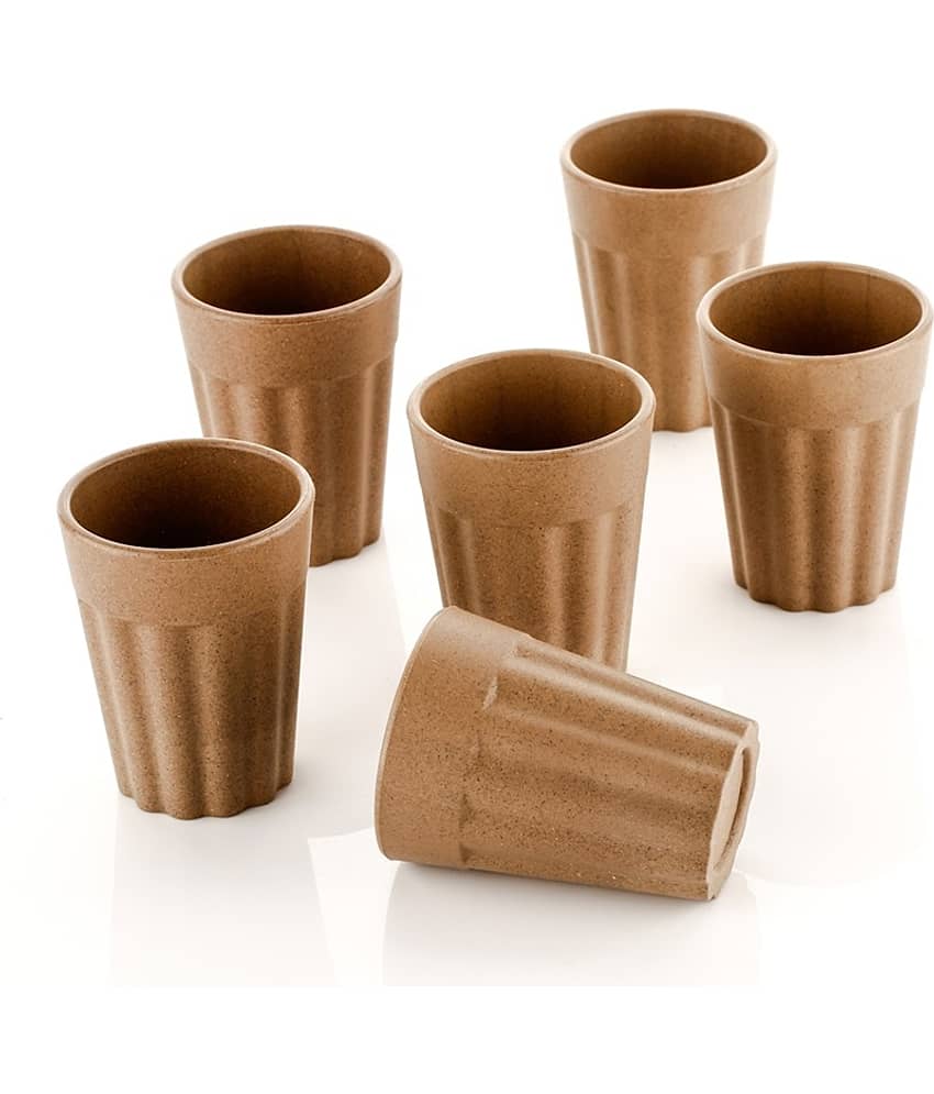 iview kitchenware Tea/Milk/Coffee Solid Plastic Tea Cup 120 ml ( Pack of 6 )