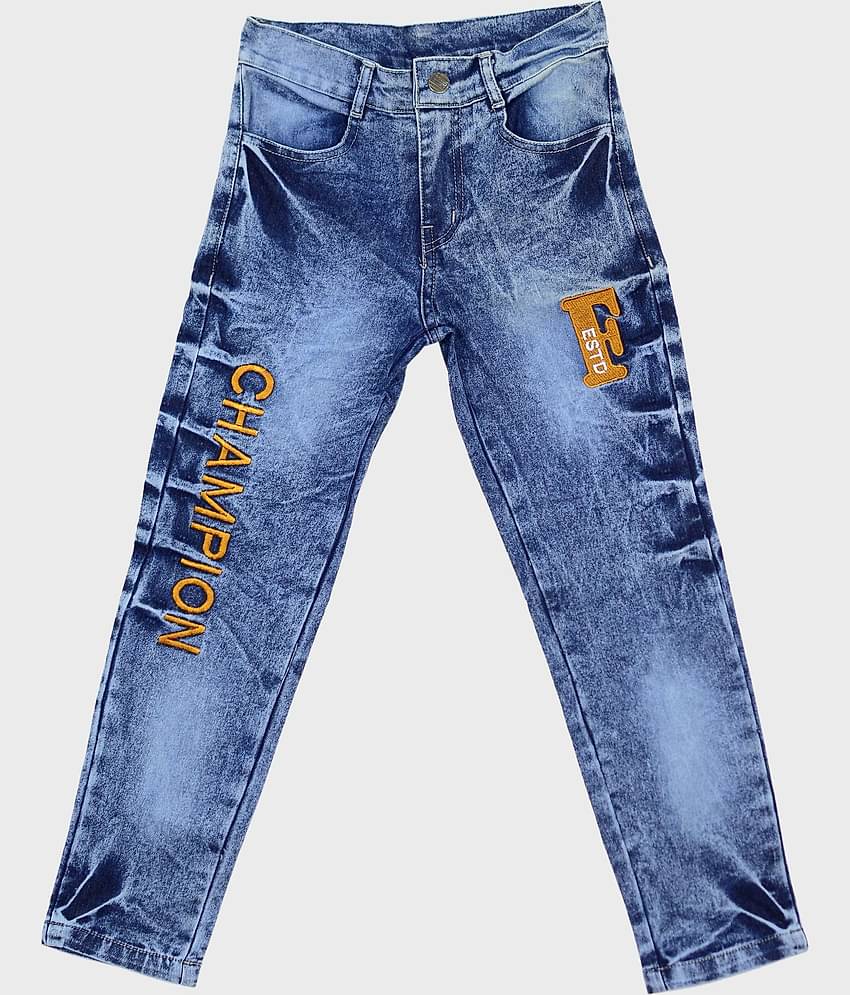 Me N My CLOSET Pack of 1 Boys 100% Cotton Jeans ( Blue )