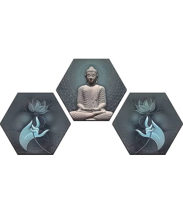 Indianara Hexagon Paintings MDF Painting Without Frame