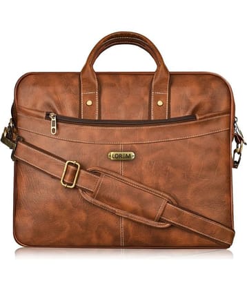 Lorem - Brown Textured Messenger Bag