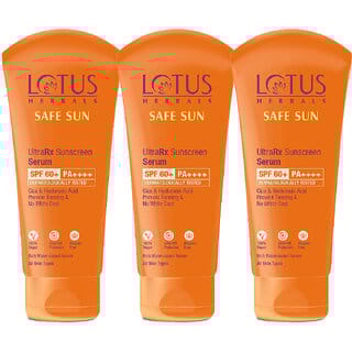 Lotus Herbals Ultrarx Sunscreen Serum Spf 60 PaFor All Skin TypesDermatologically Tested75G   (Pack Of 3)