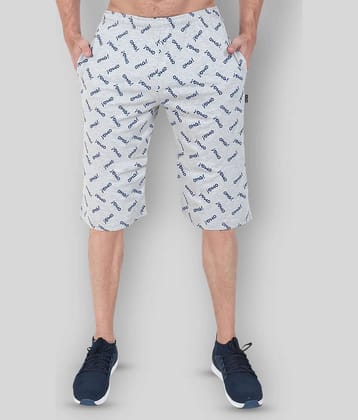 Zeffit - Grey Cotton Blend Men's Three-Fourths ( Pack of 1 )