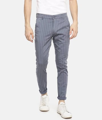 The Indian Garage Co. Slim Flat Men's Chinos - Blue ( Pack of 1 )