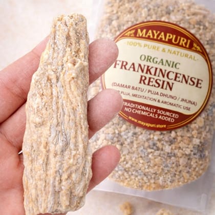 MAYAPURI 100% Pure & Natural Frankincense Resin, Damar Batu (Puja Dhuno - Jhuna) 50 Grams