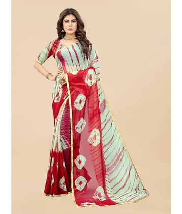 JULEE Banarasi Silk Embellished Saree With Unstitched Blouse Piece ( Red )