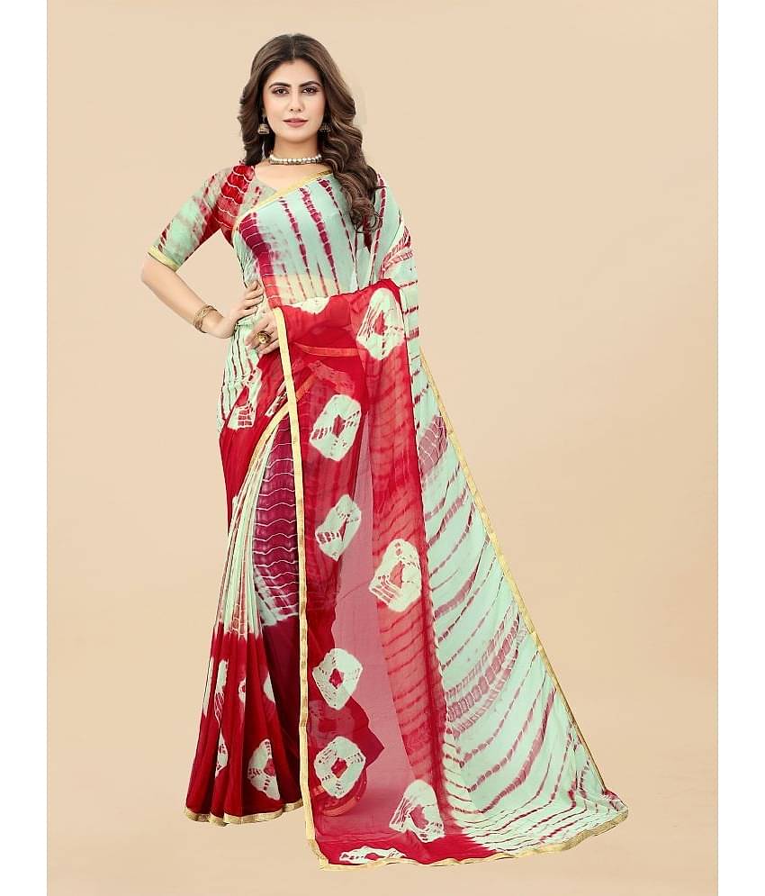 JULEE Banarasi Silk Embellished Saree With Unstitched Blouse Piece ( Red )