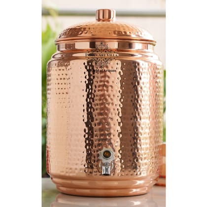Pure Copper With Hammered Design Water Pot-4700ML