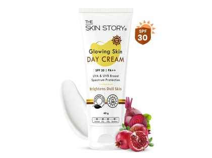 Glowing Skin Day Cream SPF 30 UVA UVB Protection, Moisturizes & Brightens Skin (40 GM)