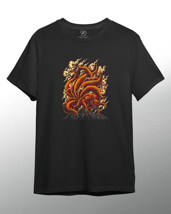 Naruto - Nine Tailed Fox T-Shirt-Small / Black