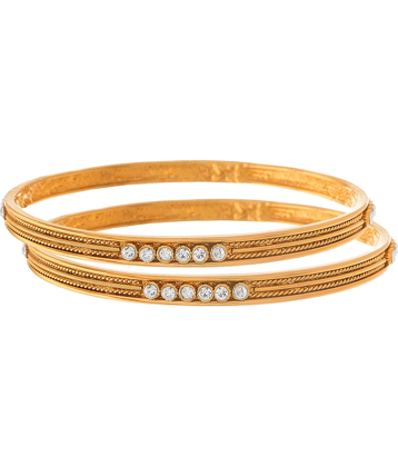 JFL - Jewellery For Less Gold Bangle Set ( Pack of 2 )