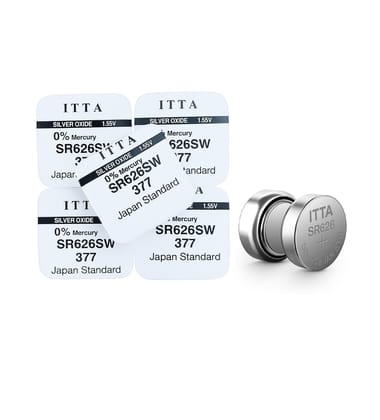 SR626SW / 377 Watch Battery Button Cell 1.55 V Silver Oxide Pack of 5 � Universal Replacement for Wrist Watch, Calculator & Toys � Long Life Power Cell