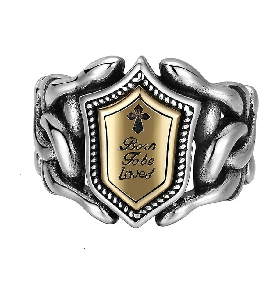 Thrillz Silver Ring For Men Stainless Steel Stylish Silver Adjustable Ring For Men Boys Love Gifts Mens Jewellery