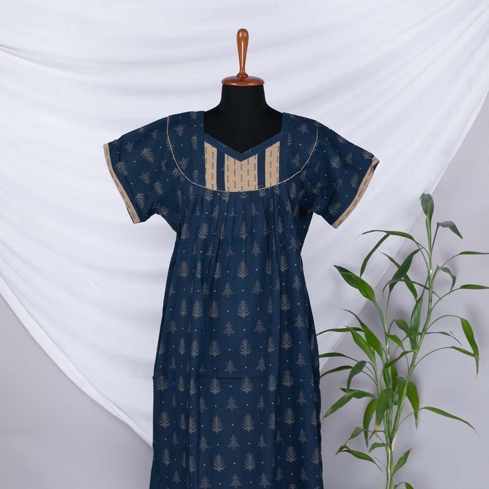 Nstyle Cotton Nighty Pleated (Size 2XL)