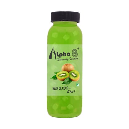 Alpha 8 Kiwi Juice With Nata De Coco, 200 ml - Pack of 12